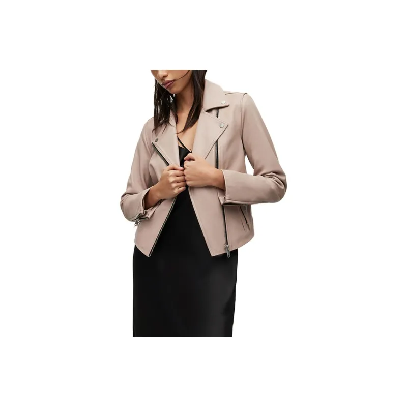 ALLSAINTS Leather Jackets Women's Hazy Pink-0