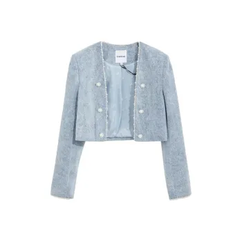Bebe Denim Jacket Women's Light Blue