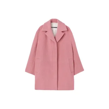 JIL SANDER Long-Sleeved Brushed Knee-Length Coat