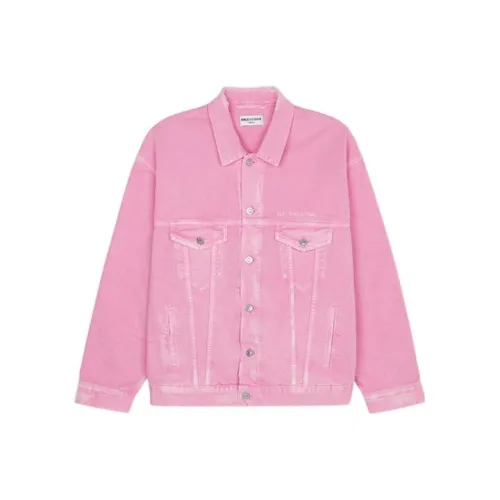 Balenciaga Denim Jackets Women's Pink