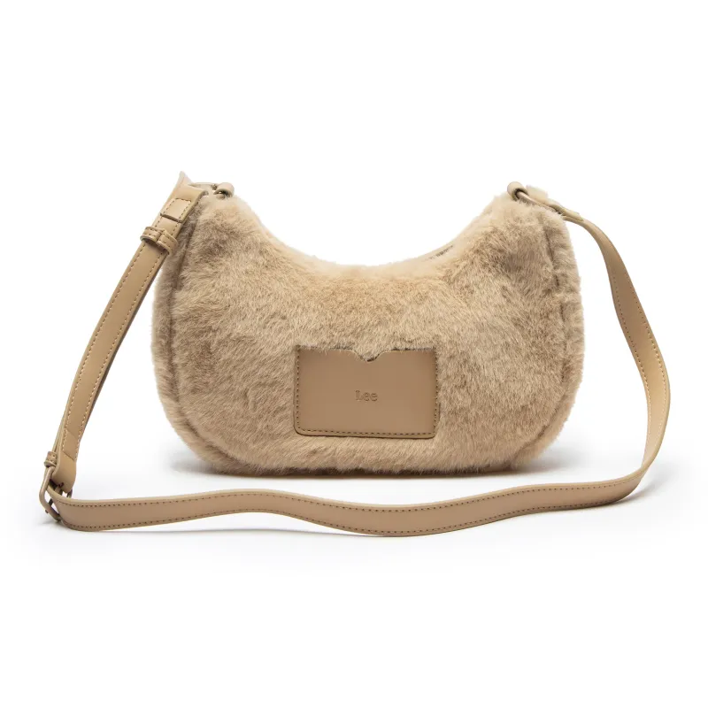 Lee Fabric, PU Shoulder Bag Regular Women's Khaki/Ecru/Dusty Blue-2