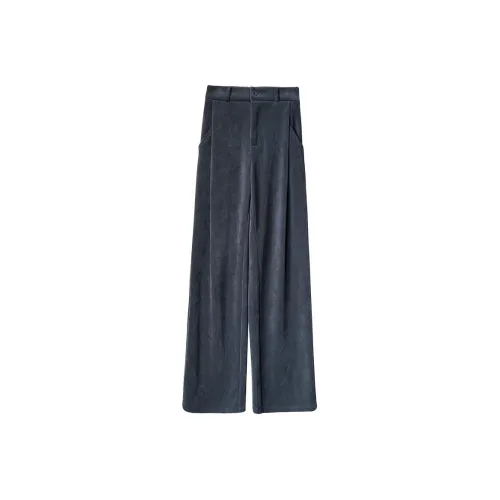 Lulupeach Casual Pants Women's Blue Gray