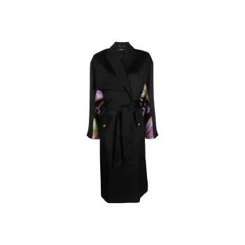 VERSACE Trench Coats Women's Black