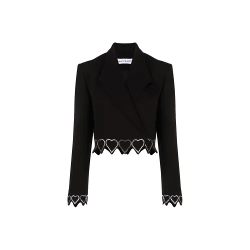 MACH & MACH Heart-embellished Cropped Blazer