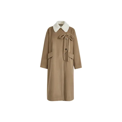 KUOSE Coats Women's Light Brown