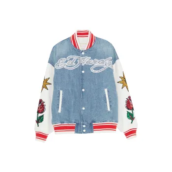 Ed Hardy Baseball Jerseys Women's Indigo E1PAW126