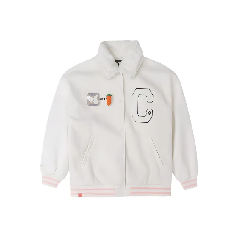 Converse CNY Baseball Jacket Women's Milk White-0