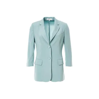 BESIONIA SS24 Business Suits Coats Women's Light Blue