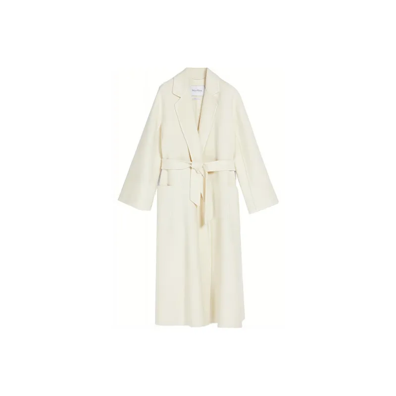 MaxMara Labbro Series Velvet feel Coat Women's White-0