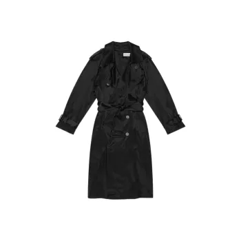 Balenciaga Trench Coats Women's Black