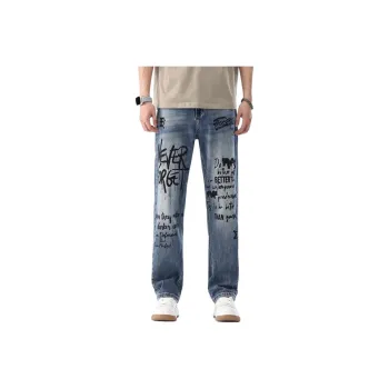 BENGEN Jeans Unisex Blue