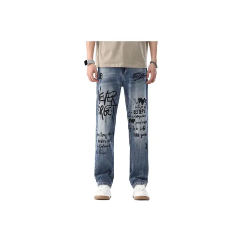 BENGEN Jeans Unisex Blue