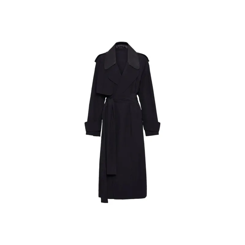 Ferragamo Long sleeved Faille Trenchcoat-0
