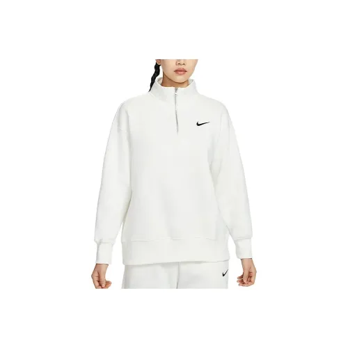 Nike Sportswear Phoenix Fleece Sweatshirt Women's Canvas White/Black