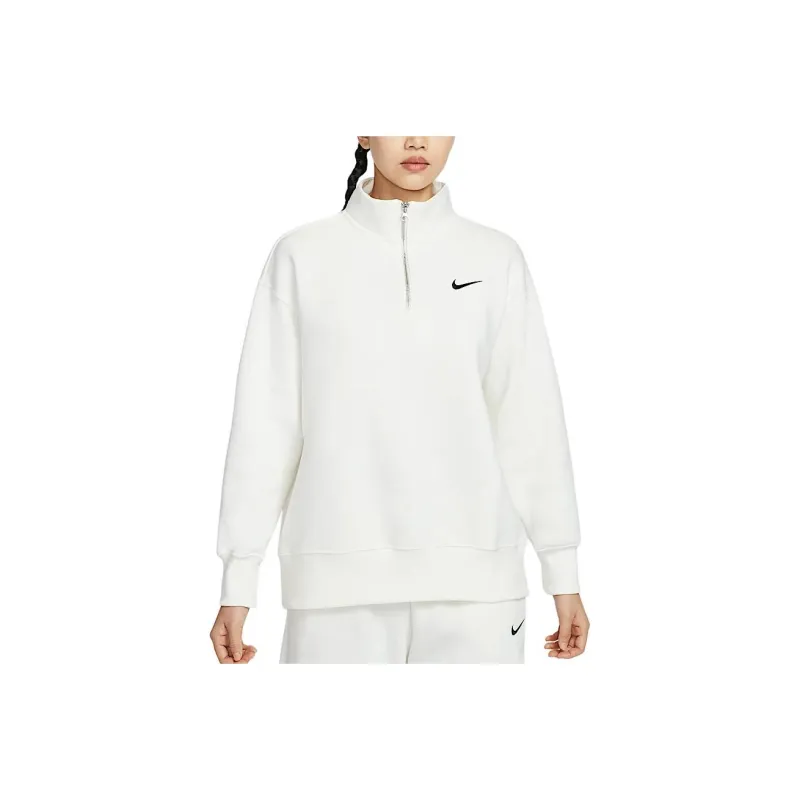 Nike Sportswear Phoenix Fleece Sweatshirt Women's Canvas White/Black-0
