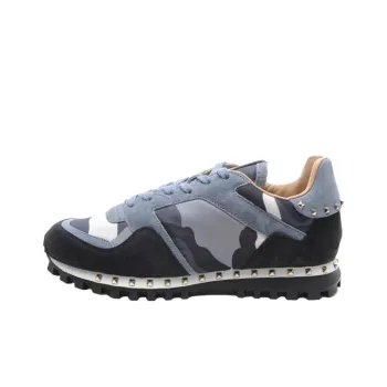 Valentino Rockstud Low Top Casual Shoes Men's Blue