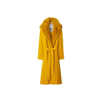 Burberry Trench Coats Women's Yellow