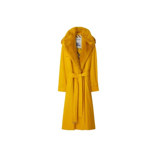 Burberry Trench Coats Women's Yellow