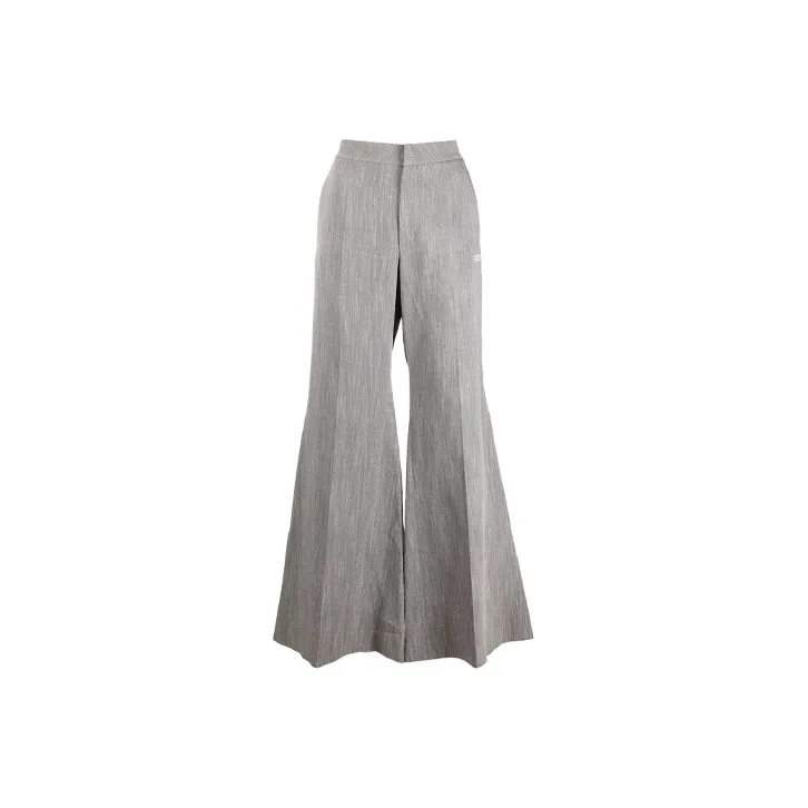 OFF WHITE Tie detail Draped Wide leg Trousers-0