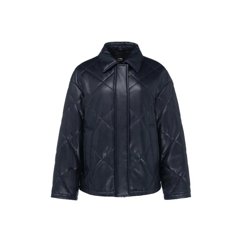 LI NING 1990 Classic Collection Puffer Jackets Women's Deep Mysterious Blue-0