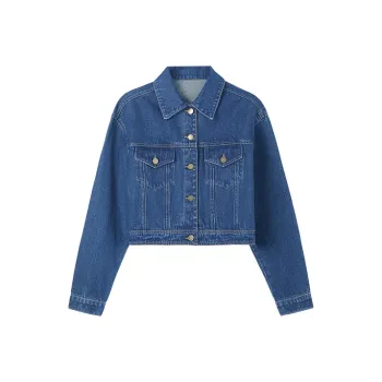 HIPPIEMISS Denim Jacket Women's Vintage Blue
