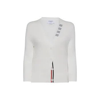 THOM BROWNE 4 Bar V Neck Cardigan