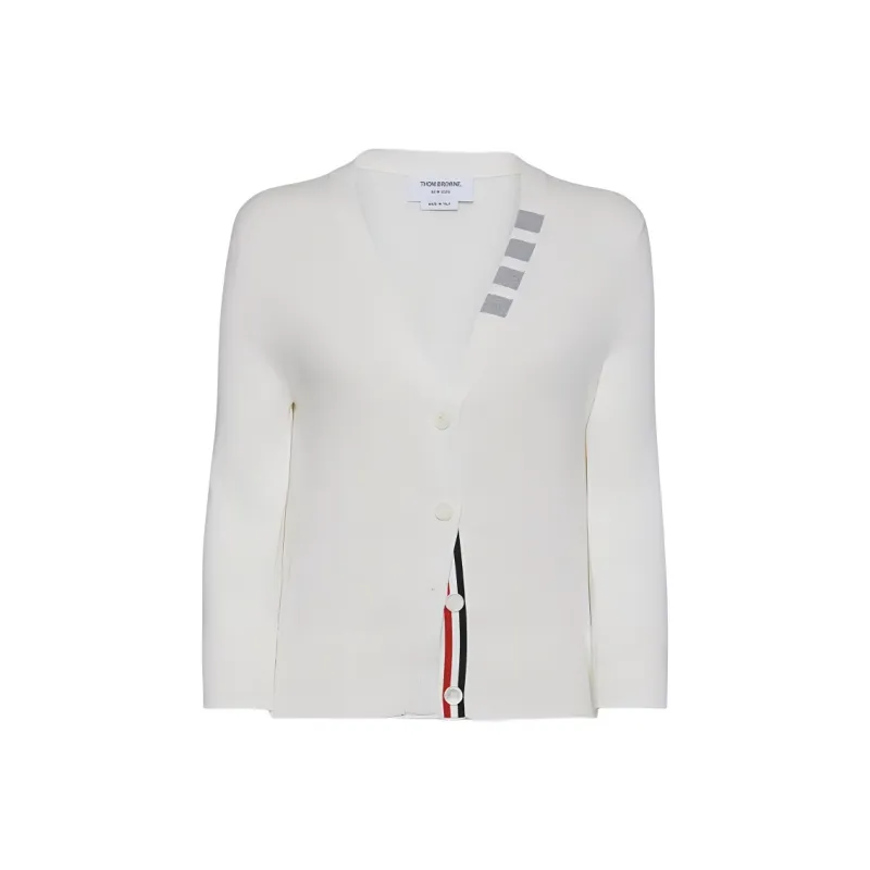 THOM BROWNE 4 Bar V Neck Cardigan-0