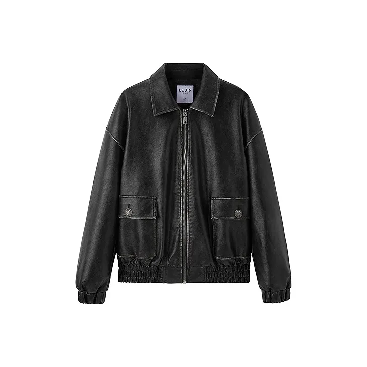 LEDIN Leather Jacket Women's Black-0