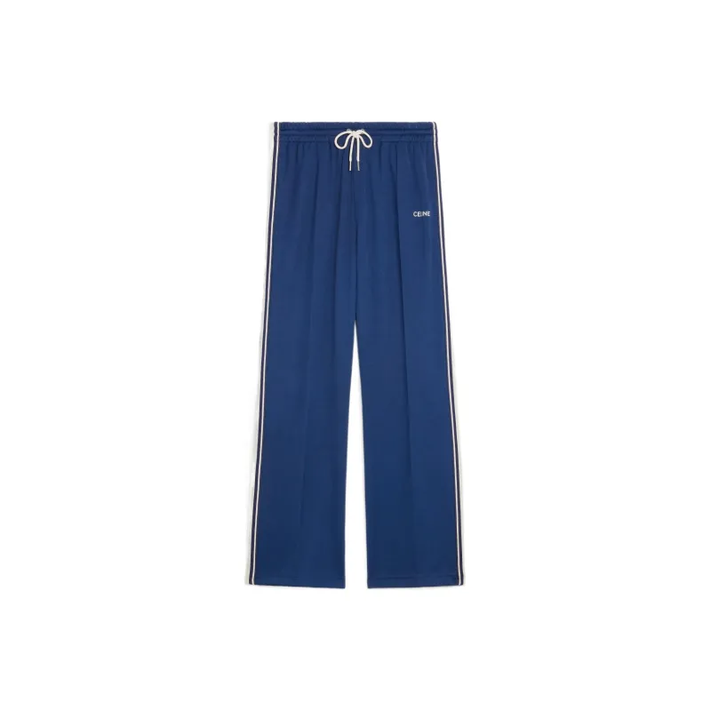 CELINE Knitted Sweatpants Women's Blue-0