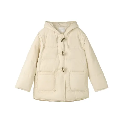 Fstudio Fall And Winter Korean Petite Warm Denim Button Down Jacket Coat Women's Light Yellow