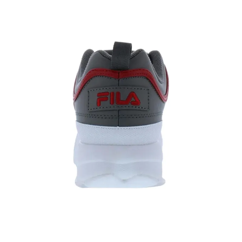 FILA DISRUPTOR II PREMIUM Anti Slip Wear Resistant Low Top Casual Shoes Men's Gray Red-2