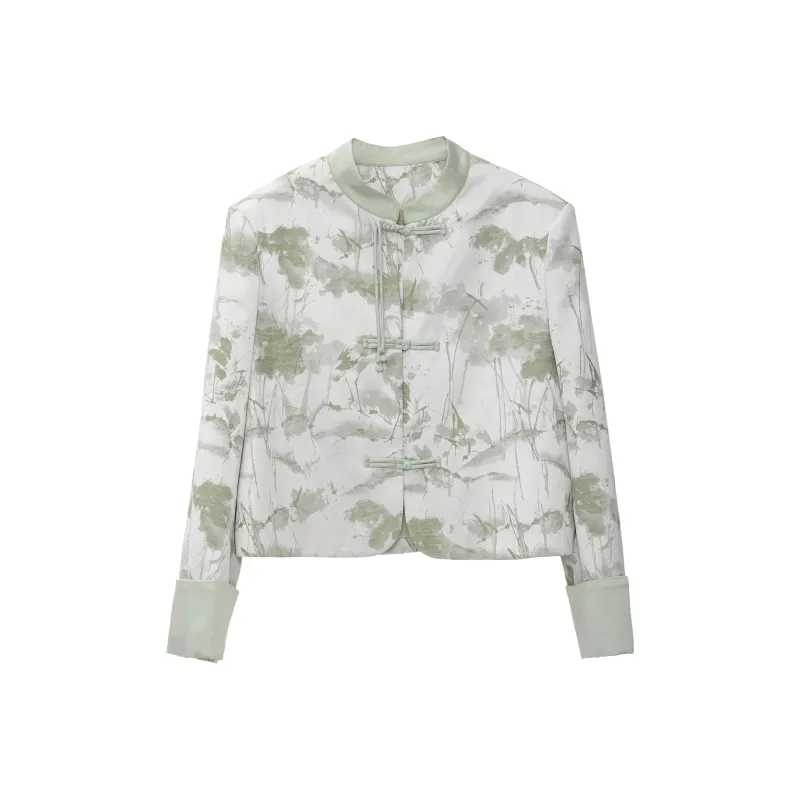 Fstudio Cropped Coats Women's Green-0