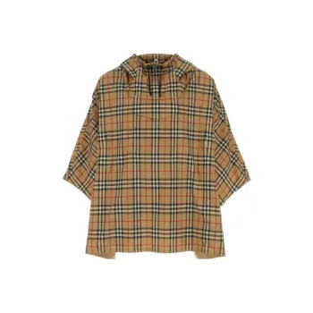 Burberry Check Hooded Poncho