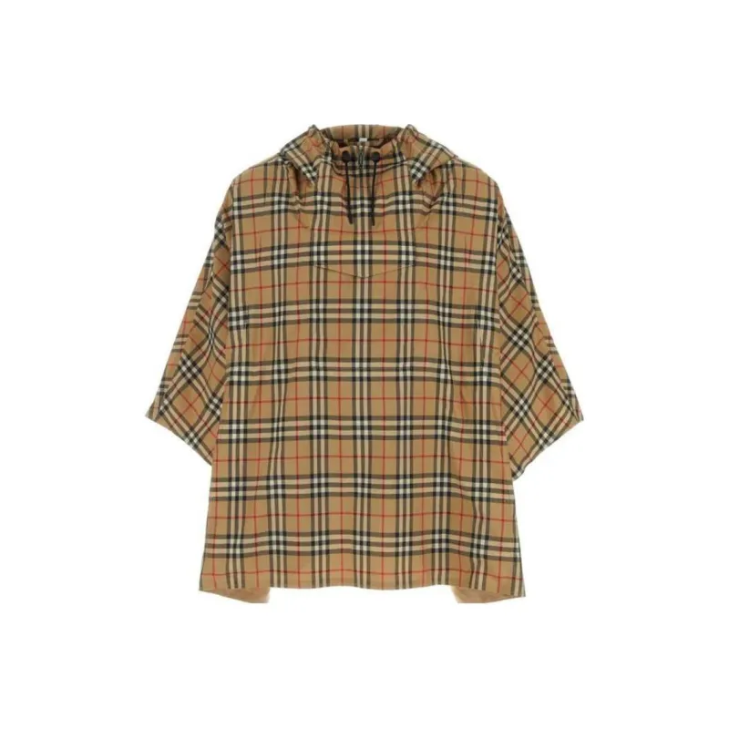 Burberry Check Hooded Poncho-0
