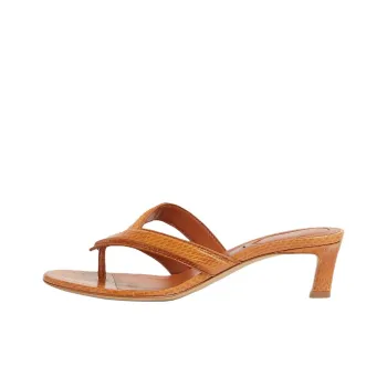 FENDI Slip Resistant Flip Flops Women's Brown