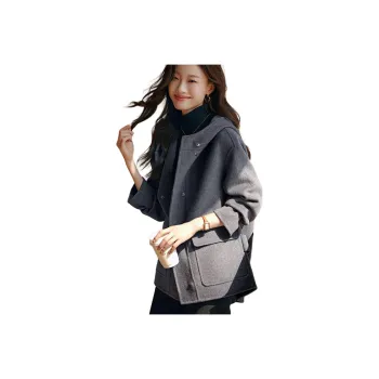Mo Han Yi Mei Coats Women's Gray