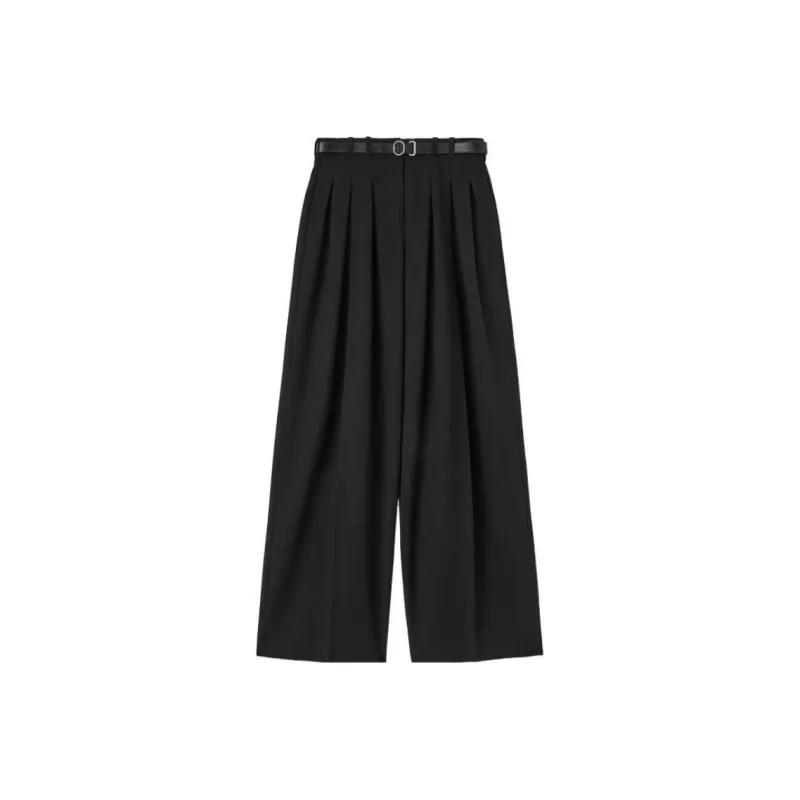 JIL SANDER Belted Pleated Trousers-0