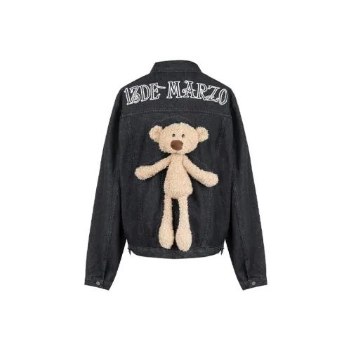 13 DEMARZO Denim Jacket Women's Black