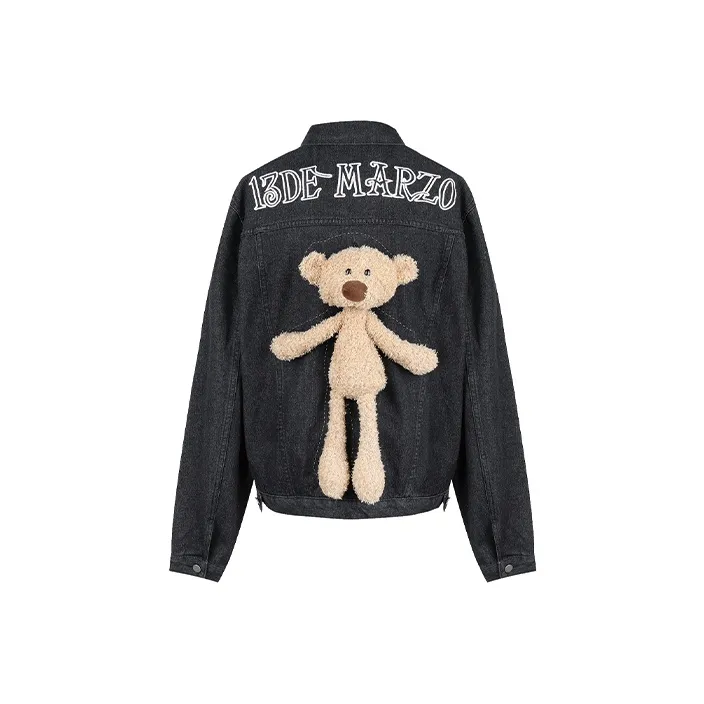 13 DEMARZO Denim Jacket Women's Black-0
