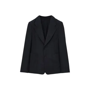 Lemaire Single Breasted Fitted Tailored Jacket 'Caviar'