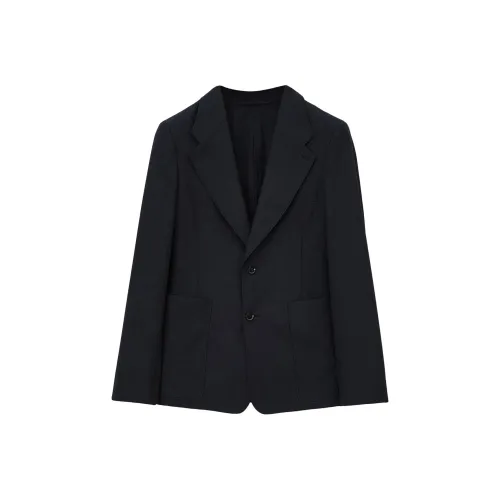 Lemaire Single Breasted Fitted Tailored Jacket 'Caviar'