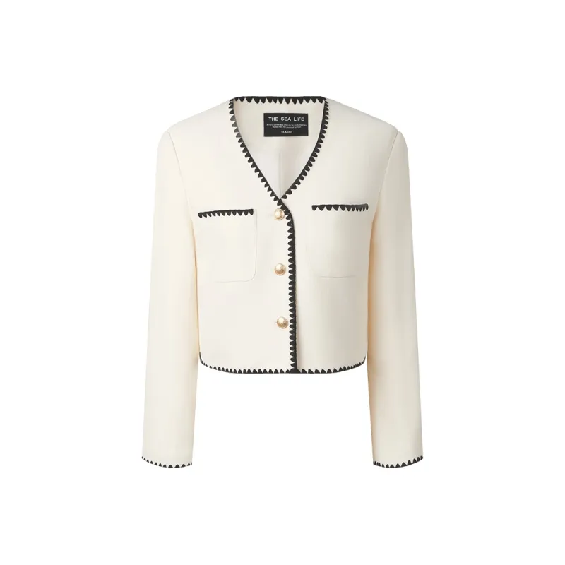 THE SEA LIFE Cropped Coat Women's Ice Cream-0