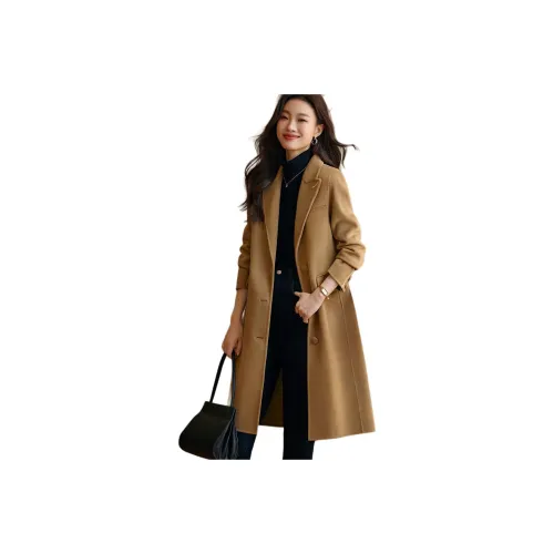 Mo Han Yi Mei Coats Women's Warm Camel