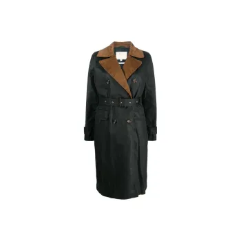 BARBOUR Double-breasted Belted Coat