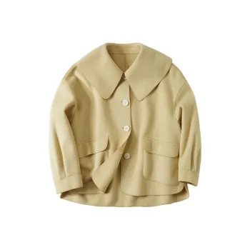 XIANGYING Cropped Coat Women's Yellow