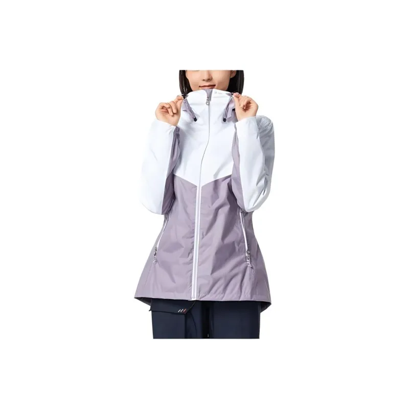 DECATHLON Water-Resistant Windproof Breathable Water-Repellent Warm Windbreaker Jacket Women's Purple/Snow-0