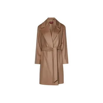 MaxMara Studio Belted Long-Sleeved Coat