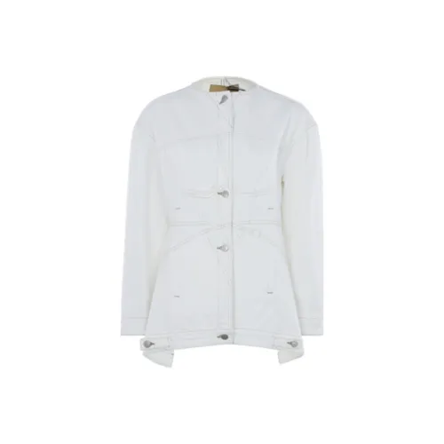 System Denim Jackets Women's White