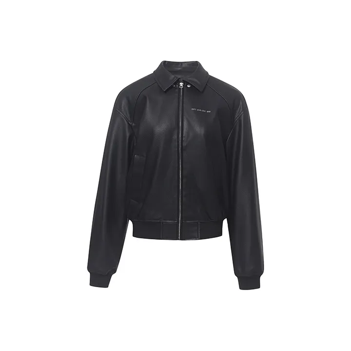 Ariseism Leather Jackets Women's Black-0