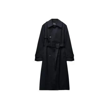 ZARA Trench Coat Women's Sea Blue